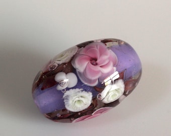 Mila - Lampwork focal lentil bead