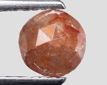 Rare 0.95 Ct Round Rose Cut 100% Natural Untreated Fancy Red Orange Diamond