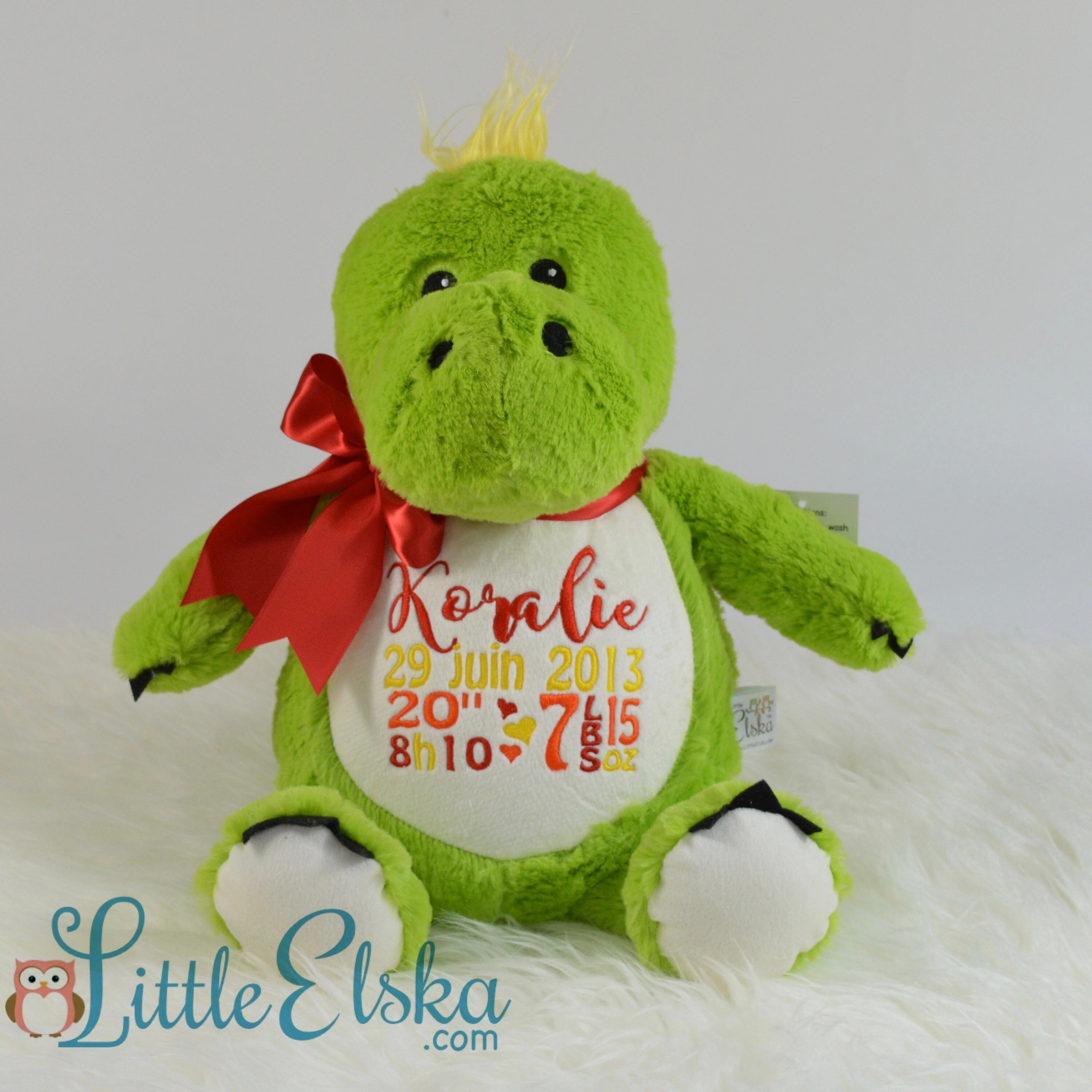 personalized dinosaur plush