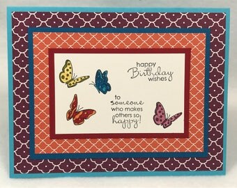 Birthday Card, Stampin Up Card, Handmade Card, Handmade Birthday Card, Greeting Card for Birthday