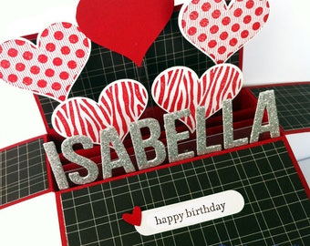 Birthday Card girlfriend, Anniversary Card, Love card, Birthday Card boyfriend, Love gift, engagement card | Name & Sentiments customized