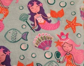 Mermaid Baby Blanket, Baby Blanket, Mermaid Blanket, Stroller Blanket, Nursing Blanket, Toddler Blanket, Girl Blanket, Minky Blanket