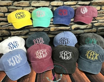 Embroidered Hat, Monogrammed Hat, Distressed Hat, Personalized Hat, Custom Hat, Unstructured Hat