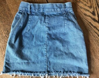 Upcyled Vintage Candies Denim Skirt Size 7/8