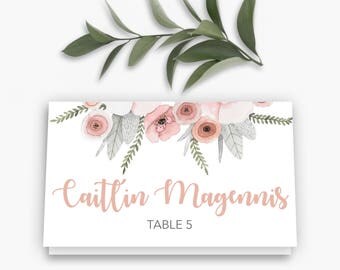 Wedding Place Cards, Printable Place Cards, Place Card Template, Place Card, Escort Card DIY, Destination Wedding, Printable Form