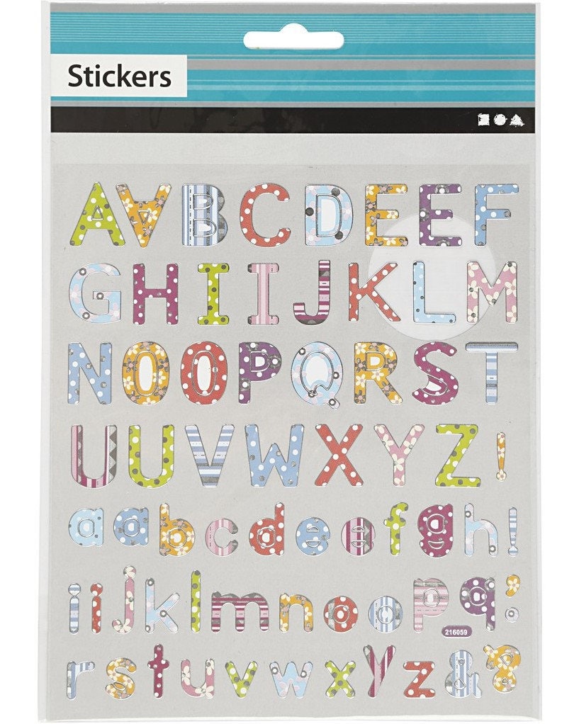 stickers alphabet letters 15 cm x 165 cm 59 inch x 65