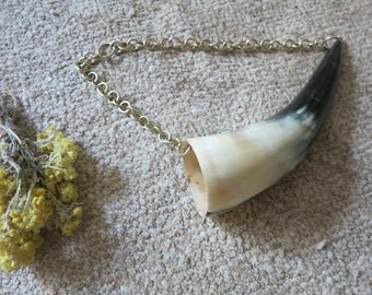 Vintage horn, drinking horn, steer horn, vintage ussr, collectible, wall decor, cow bull horn, natural horn, ranch decor, small horn
