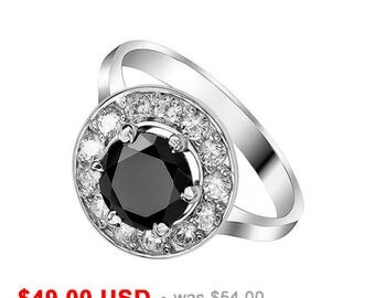 black engagement ring halo engagement ring black promise ring for her black wedding ring round cut - Black Wedding Rings For Her black engagement ring halo engagement ring black promise ring for her black wedding ring round cut - Black Wedding Rings For Her