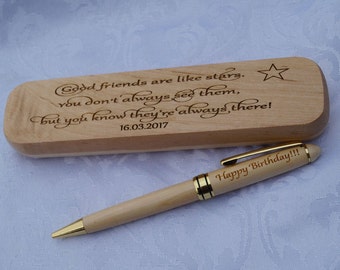 Personalised Wooden pen case and pen, wooden pen case, wooden pen, personalised pen, personalised pen box,folding pen case
