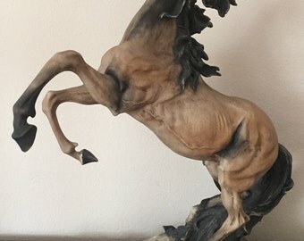 1992 Giuseppe Armani "Rearing Horse" Porcelain Figurine--Signed Limited Edition Horse Sculpture--Italy, #1655 / 7500, Rare COA, Original Box