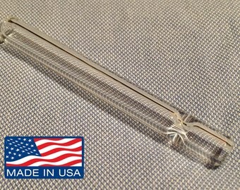 One Hitter with Bevel 3/8" (9.5mm) Diameter Thick Wall Pyrex Borosilicate Glass Bat Chillum Pipe - Till' I Die Glass