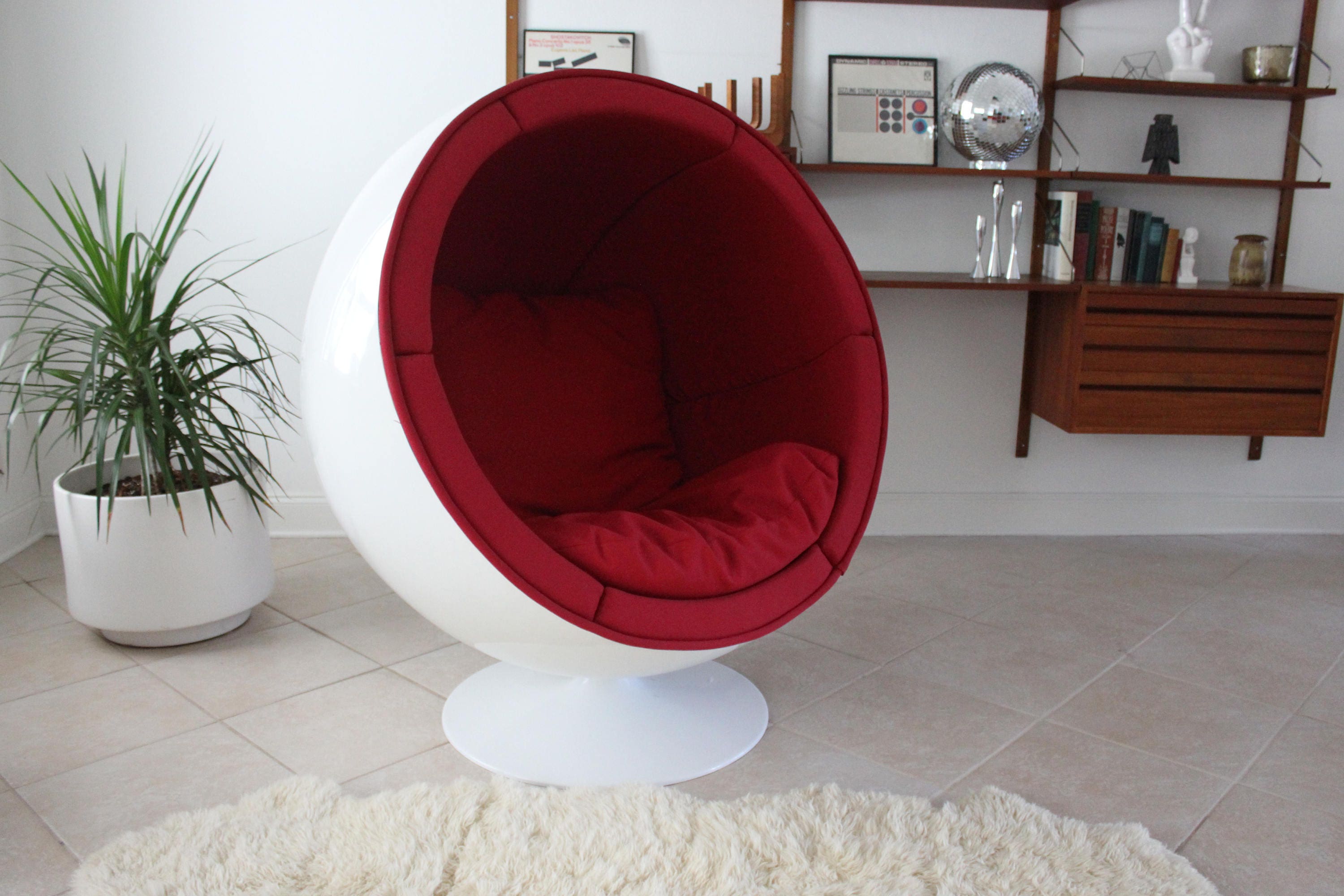 Mid Century Modern Ball Chair Swivel Globe Chair