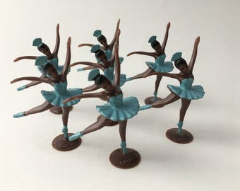 Vintage black ballerina cake toppers, vintage cake toppers, vintage ballerina cake topper, black ballerinas, ballerina cake topper, retro