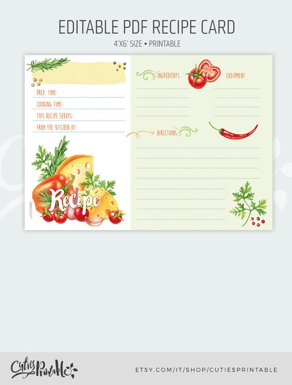 recipe file cards