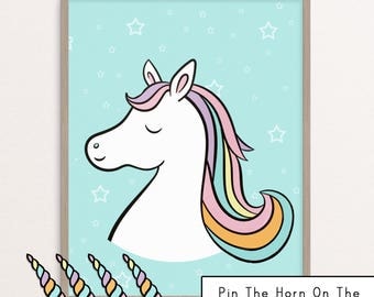 Wild image intended for pin the horn on the unicorn printable Gargantuan image within pin the horn on the unicorn printable