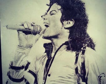 Michael Jackson Print Realistic Pastel Drawing Multiple