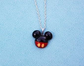 Happy Mouse Necklace - Mickey Mouse Necklace - Inspired by Mickey Mouse - Disney Necklace - Resin Mickey Necklace