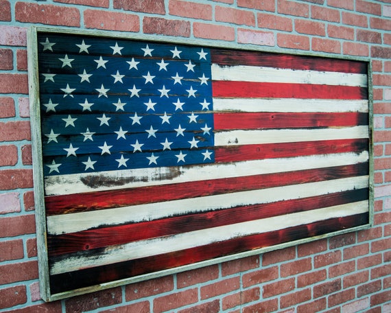 American Flag Wood Wall Art American Flag Wood Wall Art