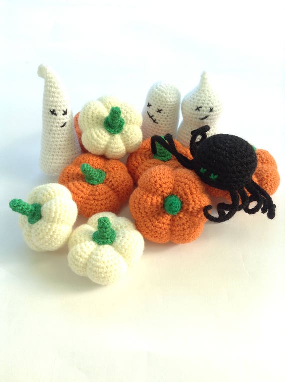Crochet Halloween decorations 3 pcs crochet ghosts crochet