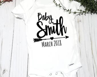 Pregnancy Announcement Onesie® Personalized - Custom Made