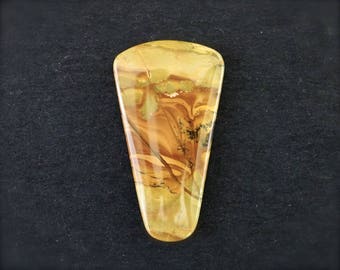 Morrisonite Jasper cabochon. Morrison Ranch jasper cabochon. Yellow and orange.