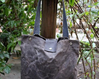 Waxed Canvas Bag - Cerato tote canvas brown - Waterproof bag - Hobo Bag - Gift For Him - Waxed Canvas Tote bag - Gift for Her - Shoulder Bag