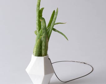 Geometric, Necklace, Planter, 3D Print, Minimalist, Modern, Fashion, Jewelry, Accessories