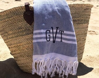 Monogrammed Turkish Towels, Turkey Towel, Beach Towels with Monogram, Price includes Monogram! Great for bachelorette, reunion or wedding!