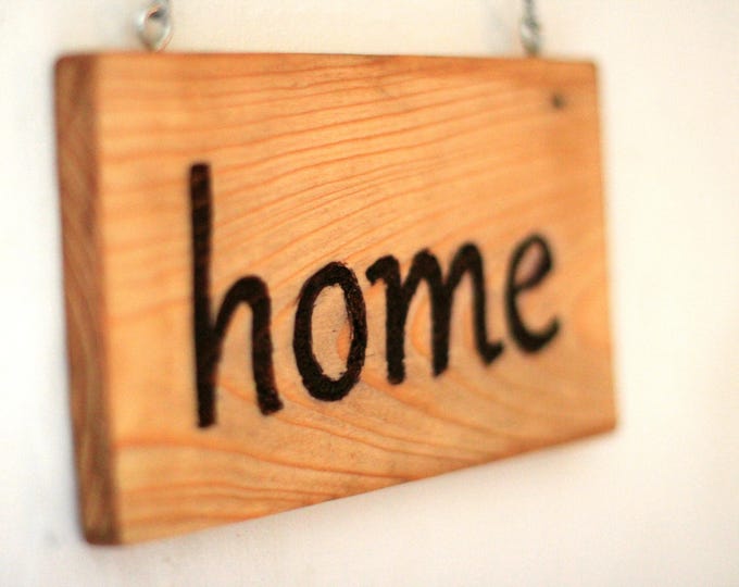 Home Pallet Sign Burned by Hand