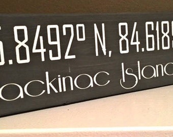 Lat Long, Where It All Began, GPS Coordinates, Where We Met, Address Coordinates, GPS Location, Wood Sign