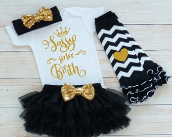 Newborn Baby Girl Outfits, Coming Home Baby Girl Shirt, Sassy Since Birth Shirt, Baby Coming Home Outfit, Baby Shower Gift, Infant Outfit
