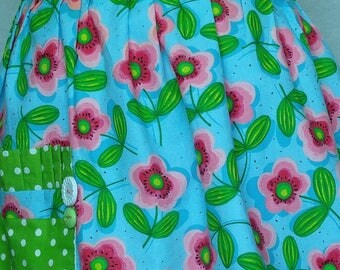 summer apron, women's apron, half apron, hostess apron