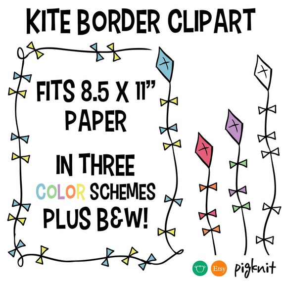Kite Border Clip Art Kite Clipart Kite Background Kite