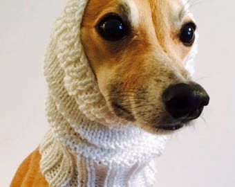 Dog Snood, Neck Warmer, Small, Italian Greyhound, Iggie, Ear Warmer, Neck Scarf, Dog Clothing, Knitted Snood, Snood, Dog Clothes