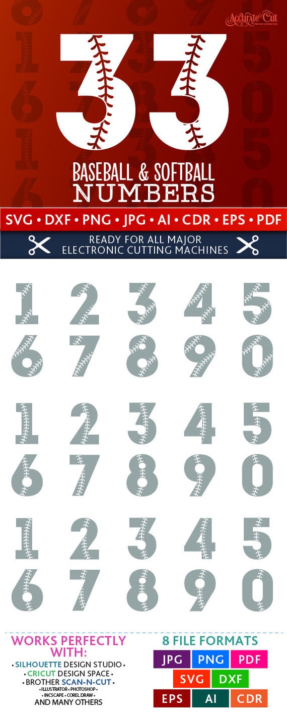 Download Baseball Numbers with Stitches Svg Baseball Numbers with