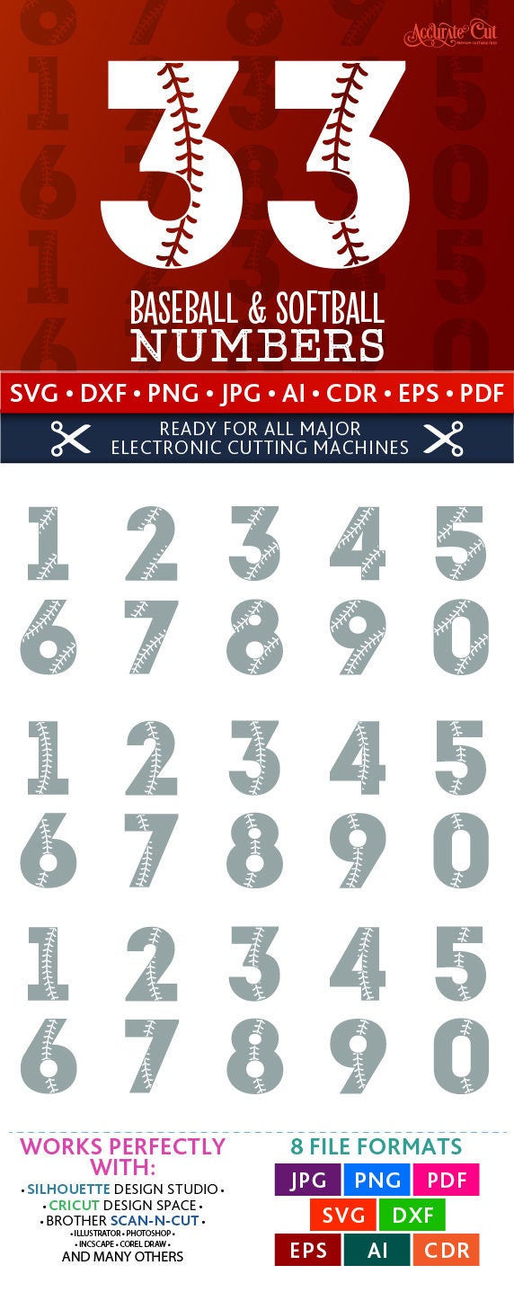 Free Free Baseball Numbers Svg 727 SVG PNG EPS DXF File