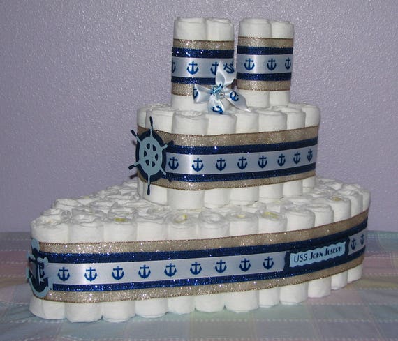 nautical diaper cake boat diaper cake baby boy diaper cake