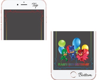 Birthday Snapchat Filter, PJ Mask Geofilter, Children's Birthday, Cute Snapchat Filter, Custom Snapchat Geofilter, Disney Junior Filter