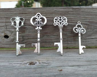 50+ Bottle Opener Wedding Favors, Silver Beer Bottle Opener, FREE Tags & Twine!