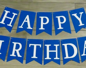 Birthday Banner, Happy Birthday Banner, Custom Color Birthday Banner