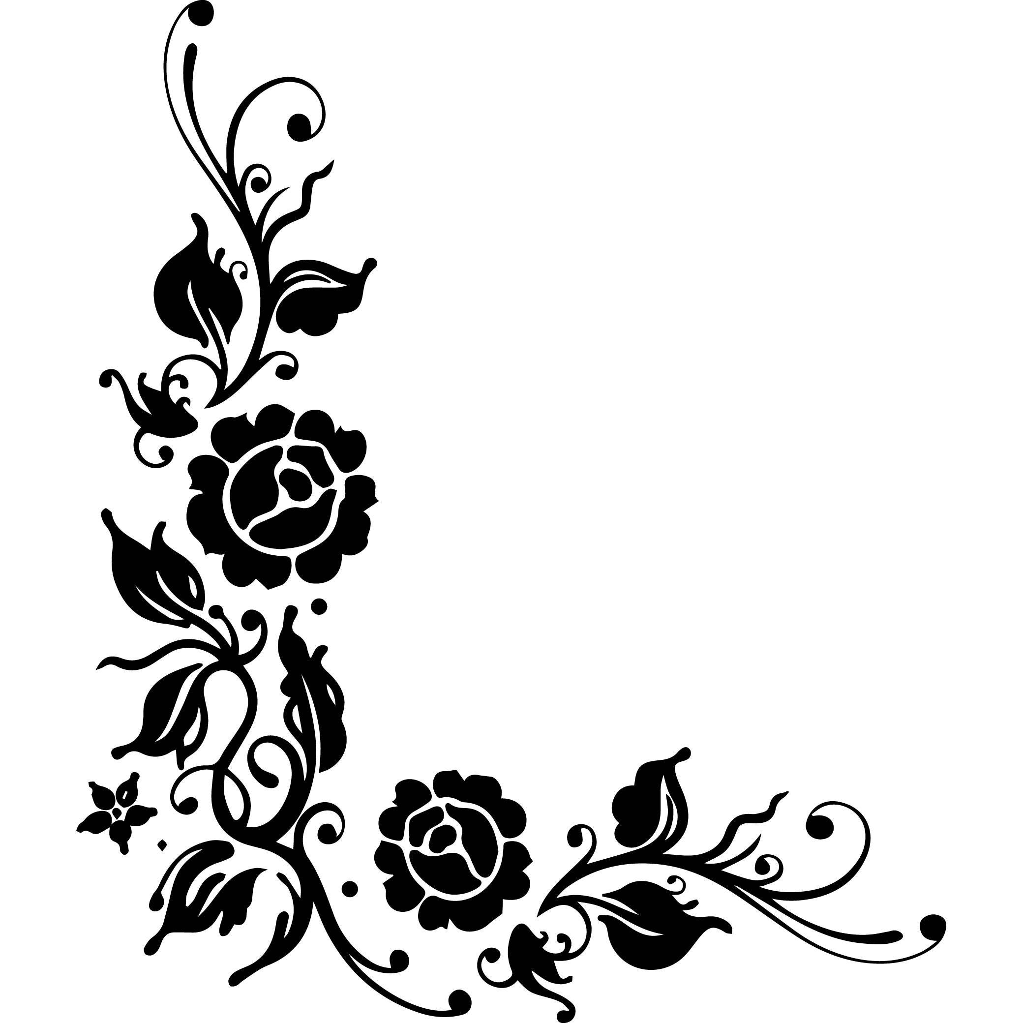Download Design Corner Border Decoration Logo Flowers Roses Design ...