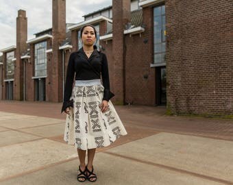 Skirt White black Multi sym