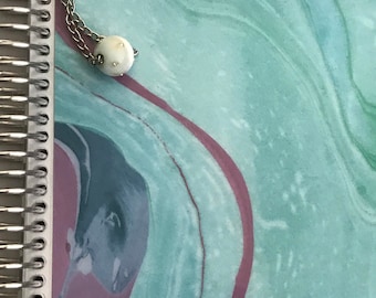 Cream and Rhinestone Bead Planner/Purse Charm