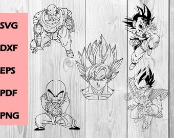 dragon ball z SVG dragon ball z DXF PNG cutting file, Printable, T-shirt Design, Scrapbooking Clipart
