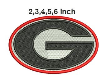 Georgia Bulldogs Embroidery Design - 2,3,4,5,6 inch size instant download