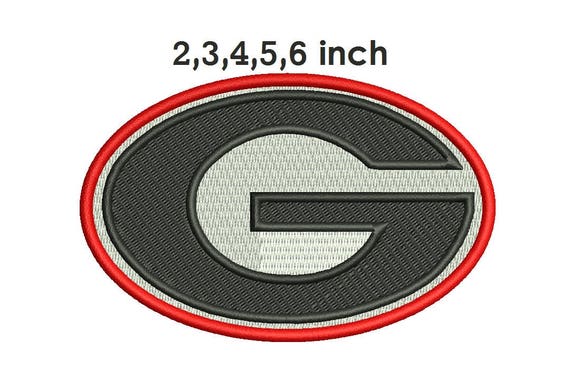 Georgia Bulldogs Embroidery Design 23456 Inch Size