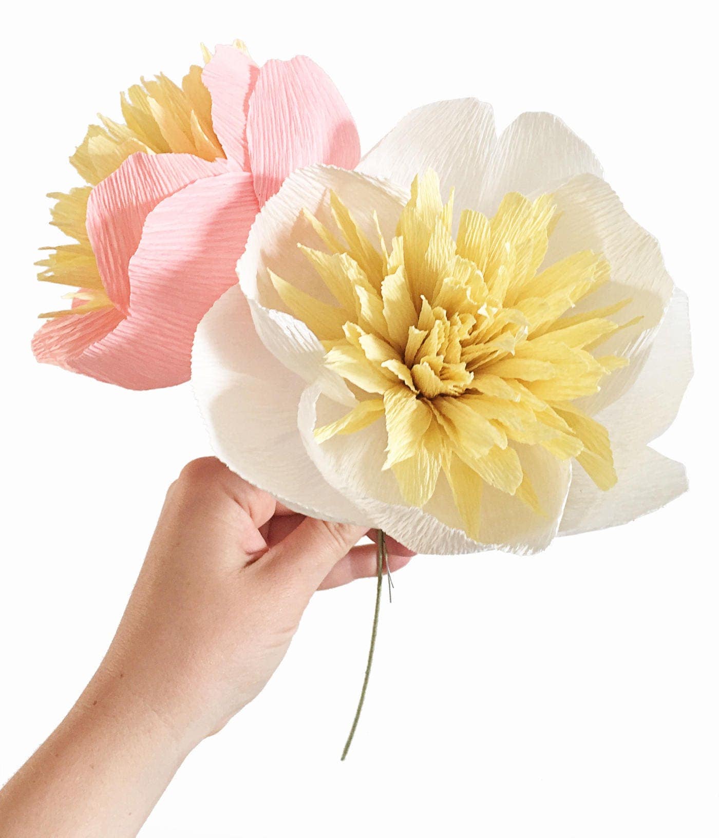 Japanese or Anemone Peony Handmade Crepe Paper Flower