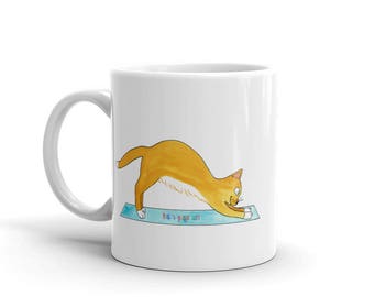 Kids Yoga Mug Cat Pose Art On Gift Kids Yoga Mug Cat Pose Art On Gift