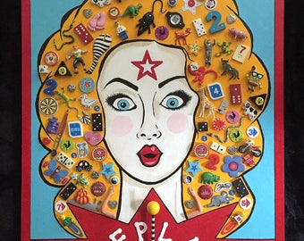 REPLAY - Recycled Mixed Media Assemblage