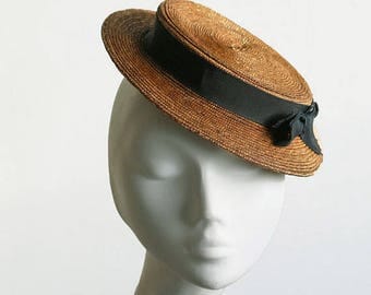 The Monroe Hat - Straw Boater Hat